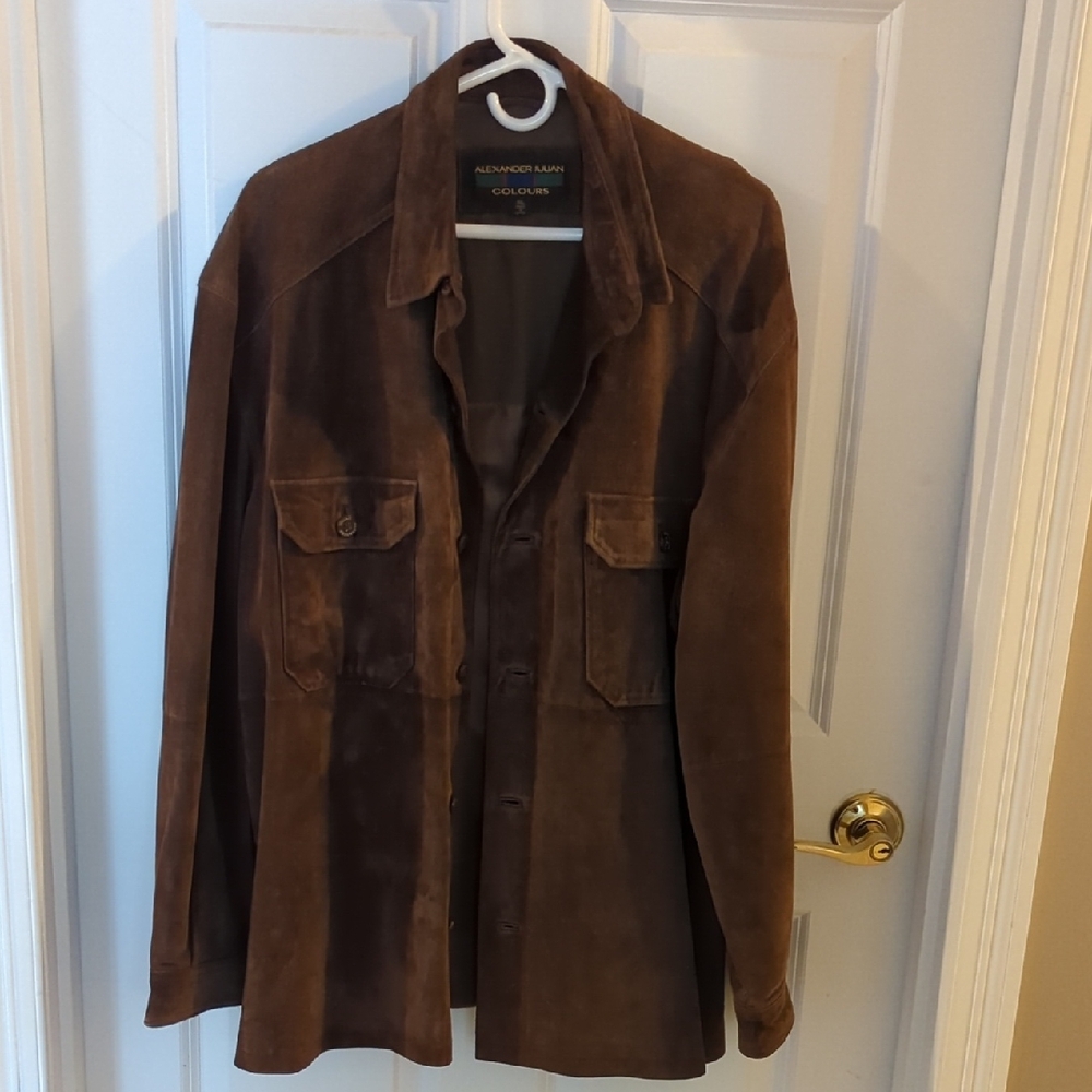 Brown Vintage Suede Jacket Alexander Julian Colours
